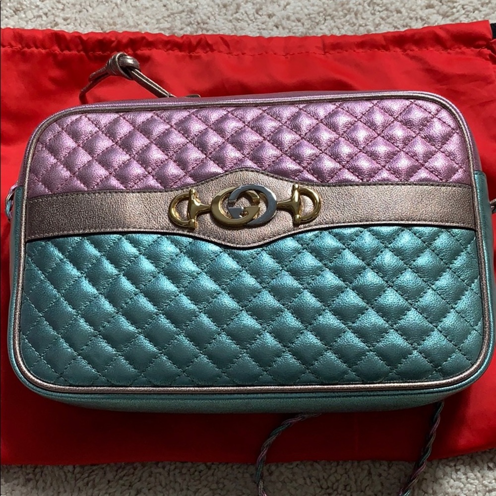 Authentic Gucci Metallic Bag NWOT.